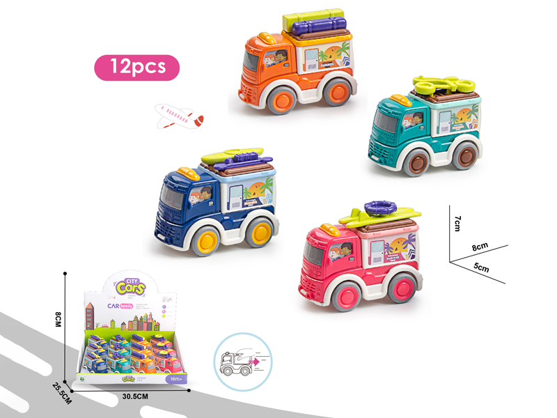 12PCS Pull Back Station Wagon
