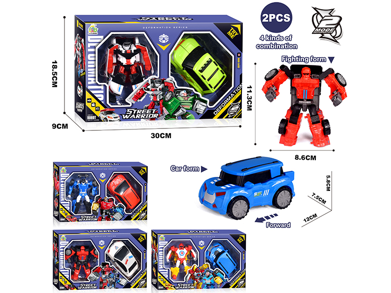 Transforming Car Robot Toy 2pcs