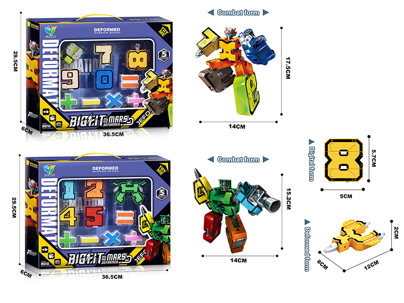 Numbers Transforming Robot Toy