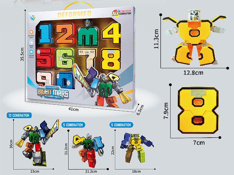 Numbers Transforming Robot Toy