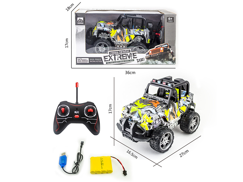 1:12 4-Channel Remote Control Water Transfer Printing Off-Road Vehicle With Light(Included Batteries)