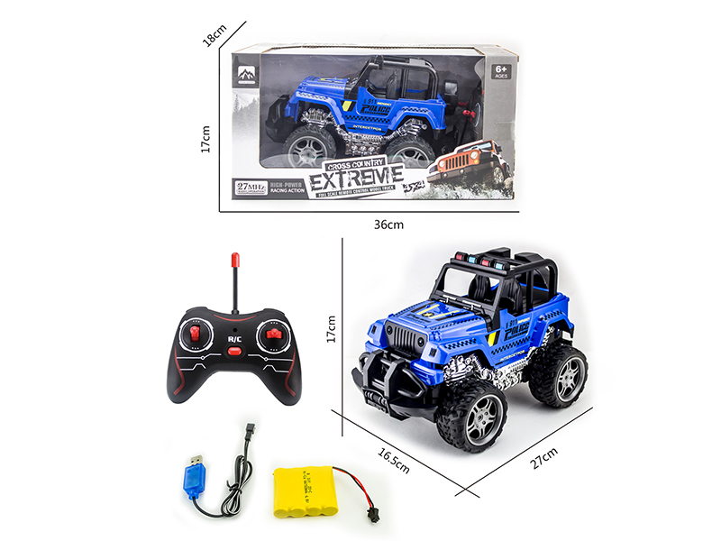 1:12 4-Channel Remote Control Off-Road Police Car With Light(Included Batteries)