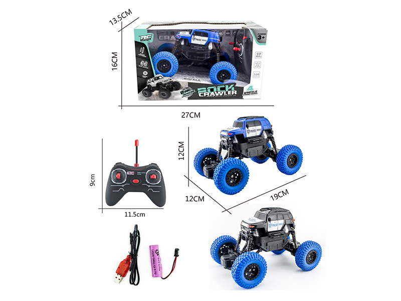 1:20 4-Channel 27Mhz Remote Control Climbing Police Car(Included Batteries)