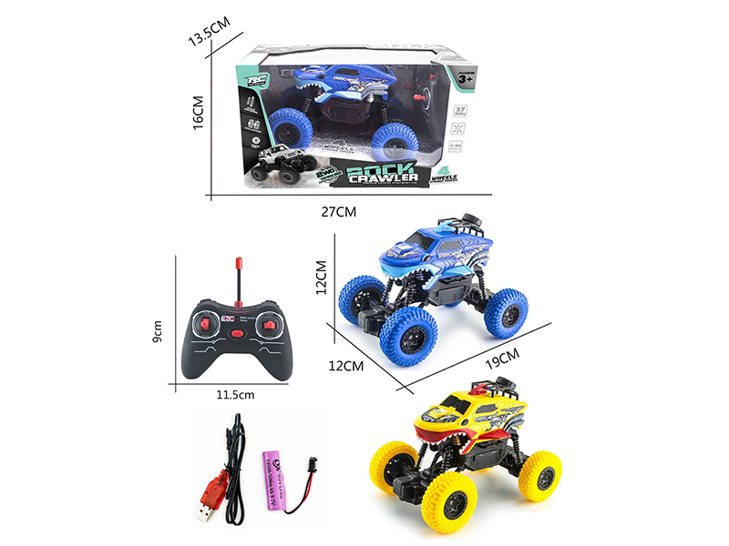 1:20 4-Channel 27Mhz Remote Control Climbing Pad Printing Shark Off-Road Vehicle(Included Batteries)