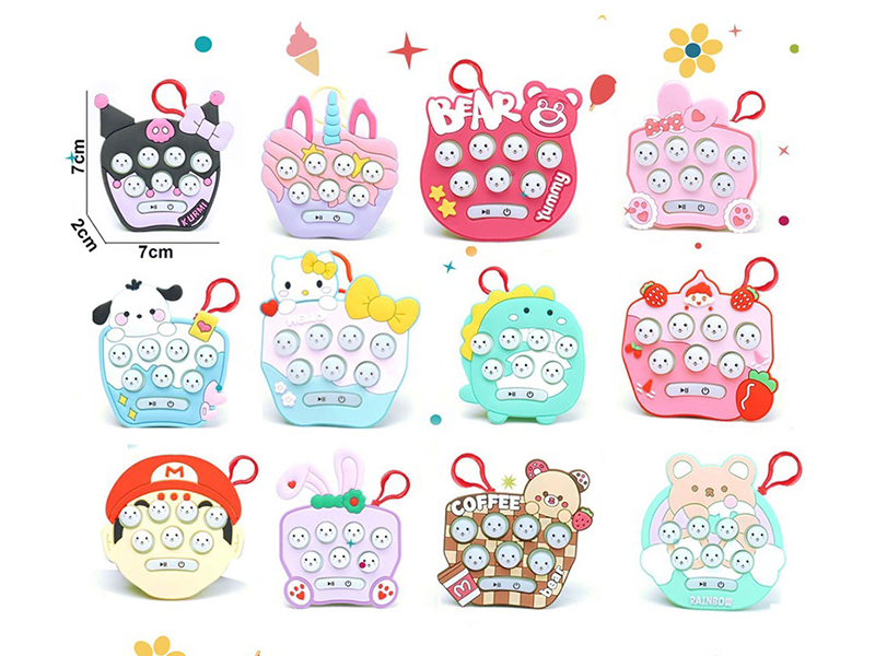 Mini Whack A Mole Game Machine With Keychain