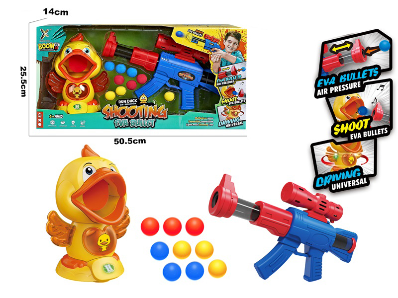 Duck Shooting Target Toy+ Soft Bullet Gun