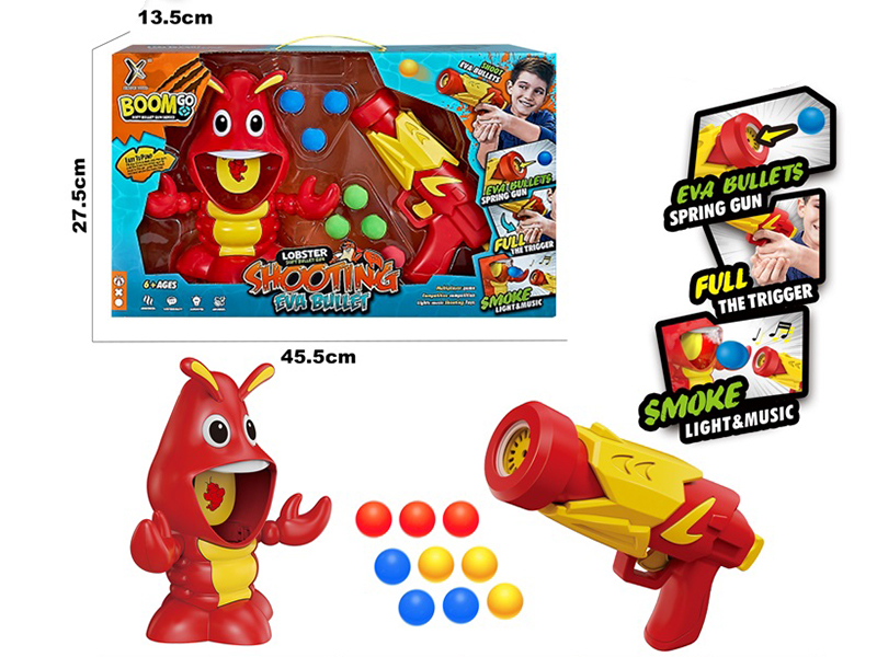 Lobster Shooting Target Toy+ Soft Bullet Gun