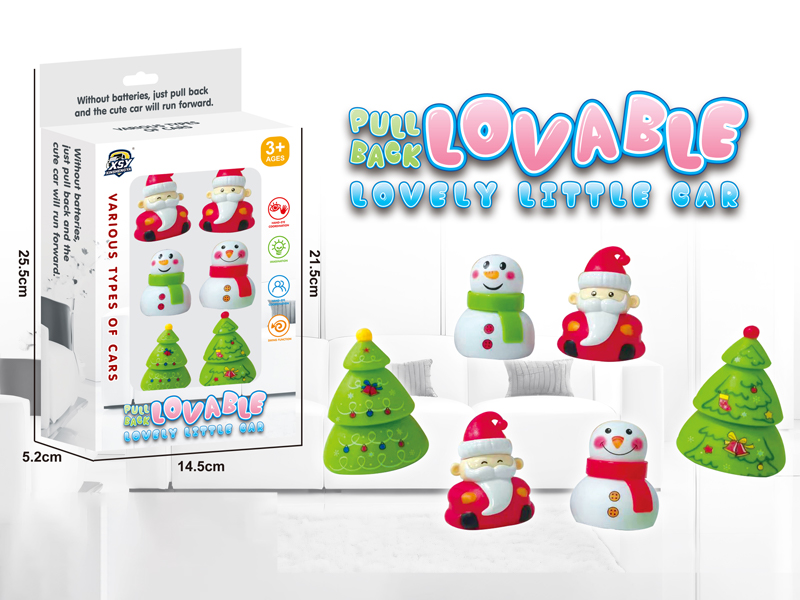 6PCS Pull Back Cartoon Car