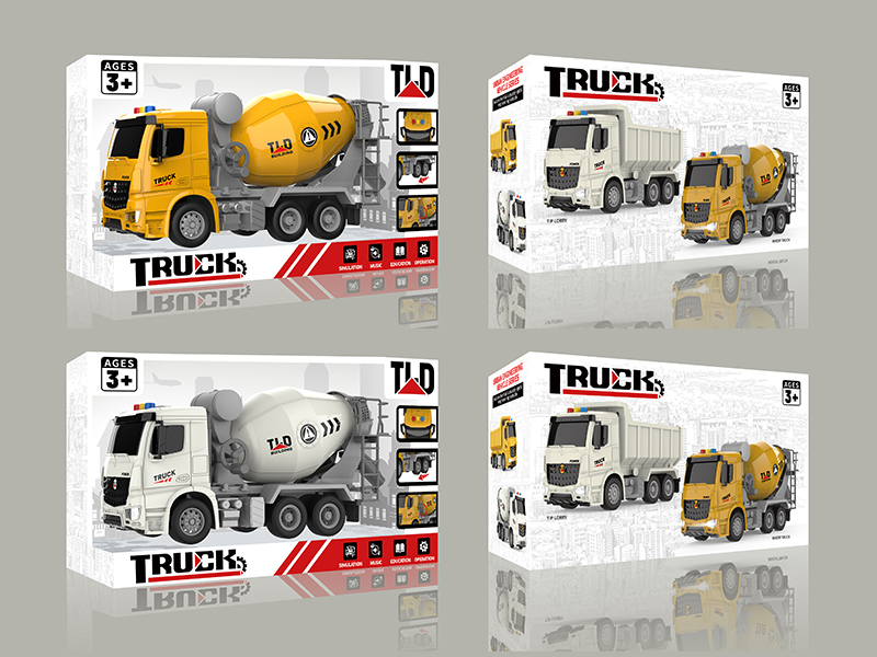 Friction Engineering Truck - Concrete Mixer(With Light And Sound)