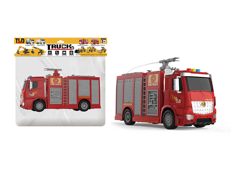 Friction Water Spray Fire Engine - Tank Truck (With Light And Sound)