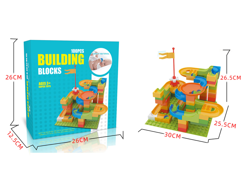 100PCS Ball Slide Building Block(1 To 3)
