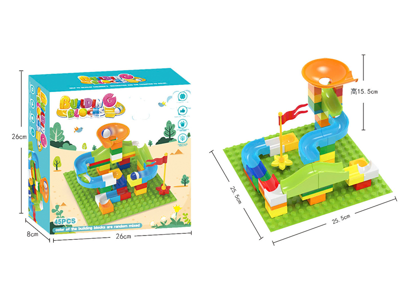 45PCS Ball Slide Building Block(1 To 2)