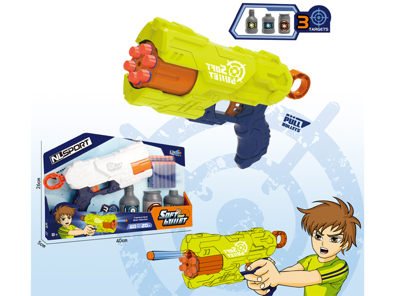 Six-Wheeled Soft Bullet Gun