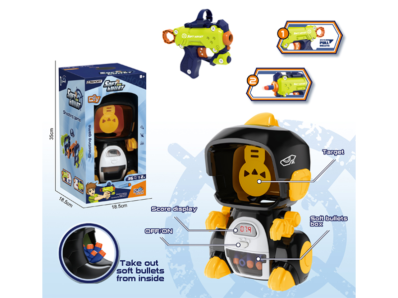 Soft Bullet Gun+Dinosaur Targeting