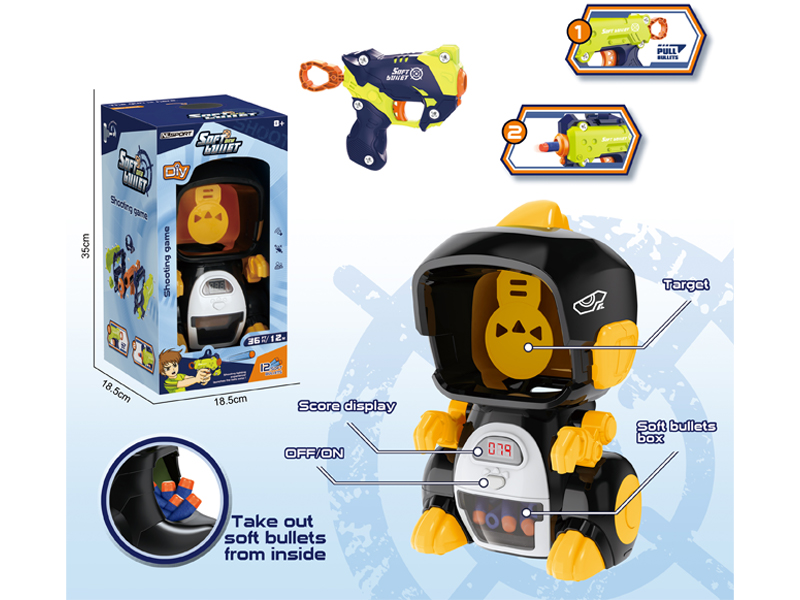 Soft Bullet Gun+Dinosaur Targeting