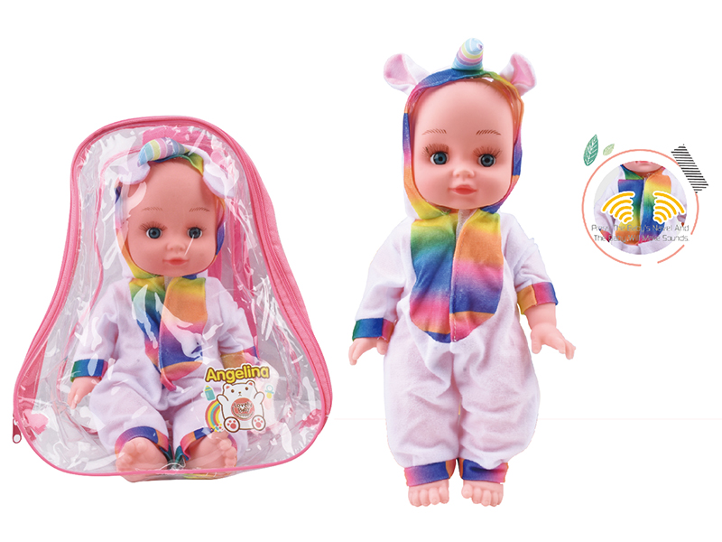 12-Inch Vinyl  Unicorn Dress-Up Doll With 6 Sounds IC
