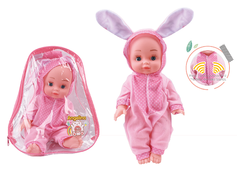 12-Inch Vinyl  Rabbit Dress-Up Doll With 6 Sounds IC