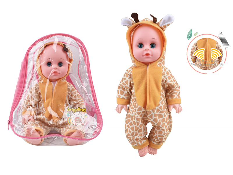 14-Inch Vinyl  Giraffe Dress-Up Doll With 6 Sounds IC,Movable Eyes