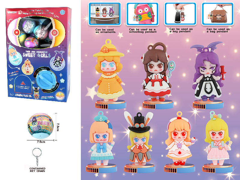 Sweet GiRls Keychain Pendant Gashapon Machine
