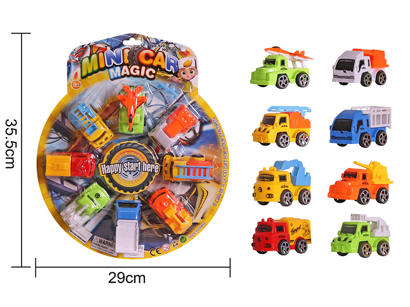 Pull Back Military Truck Engineering Truck 8pcs