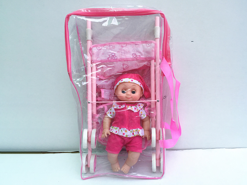 Iron Stroller +14 Inch Boy Baby Doll