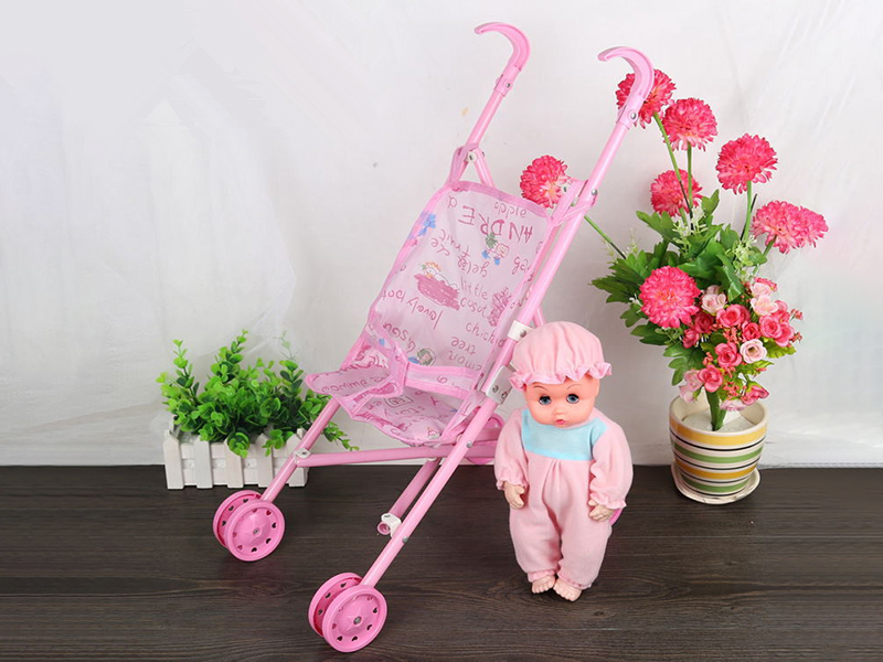 Plastic Stroller +12 Inch Doll