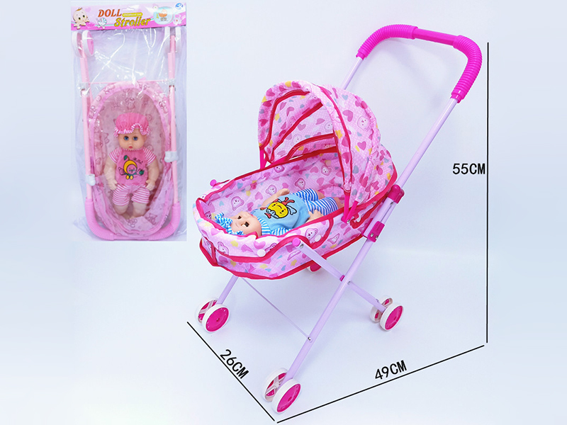 Iron Stroller +12 Inch Boy Baby Doll