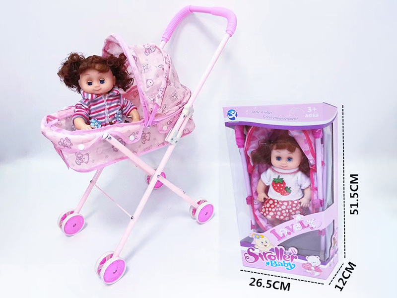 Iron Stroller +Girl Doll(With 4 Sounds IC)