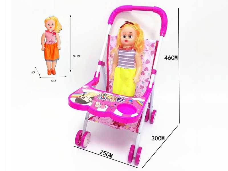 Iron Stroller  With Tray +Doll
