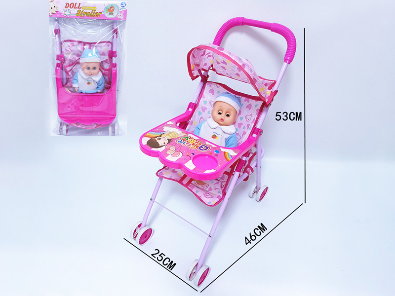 Iron Stroller With Tray +Doll