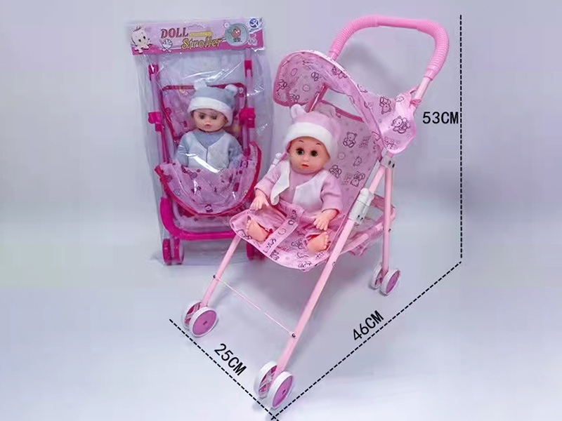 Iron Stroller +14 Inch Boy Doll(With 4 Sounds IC)