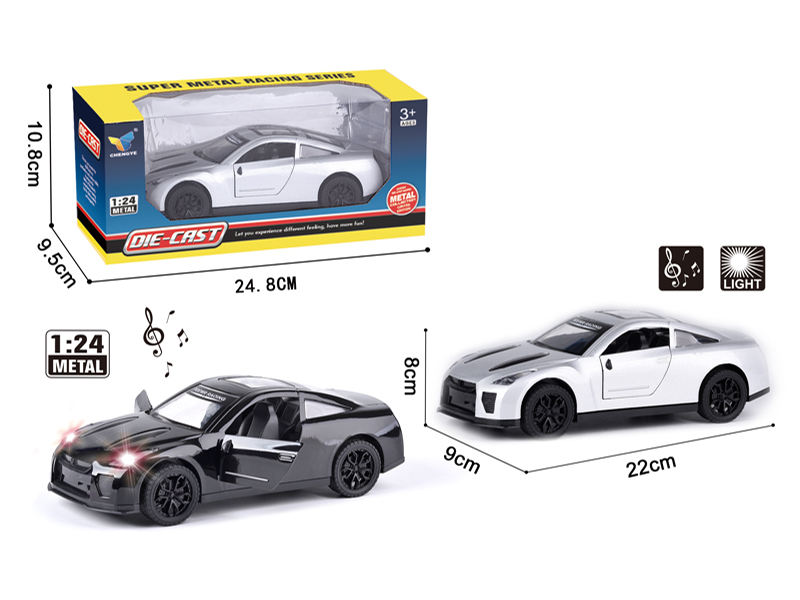 1:24 Pull Back Alloy Car With Light And Music