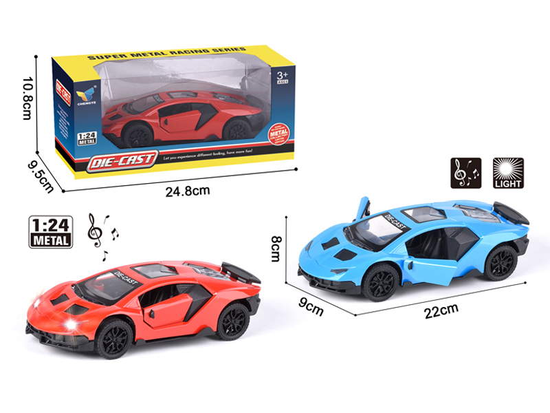 1:24 Pull Back Alloy Car With Light And Music