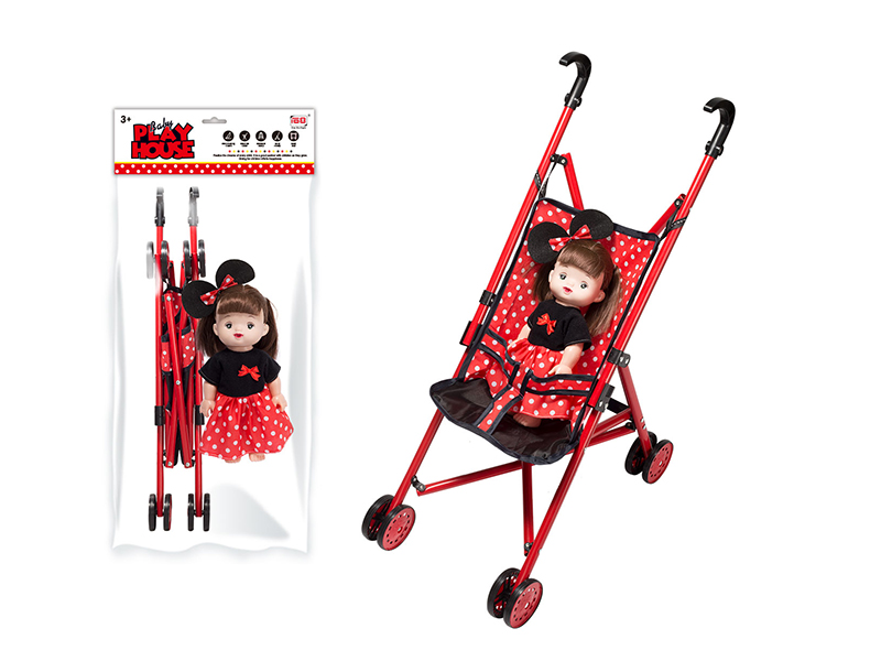 Baby Stroller Toy + Doll With IC