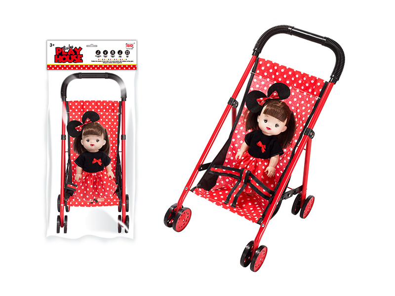 Baby Stroller Toy + Doll With IC