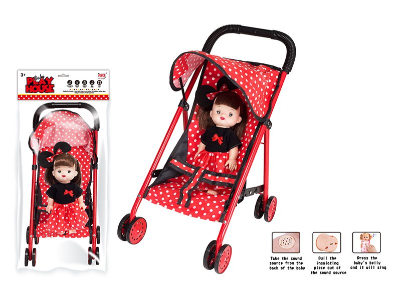 Baby Stroller Toy + Doll With IC