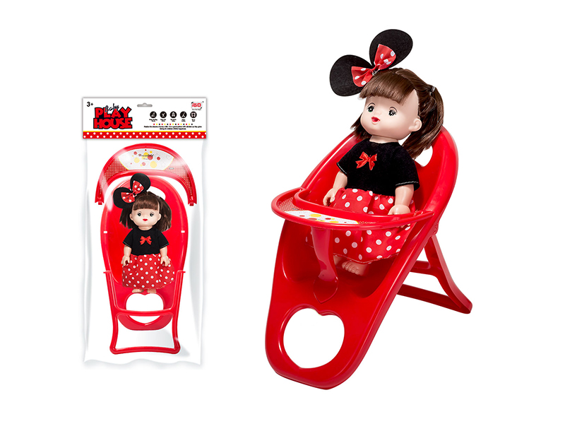 Plastic Baby Highchair Toy + Doll With IC