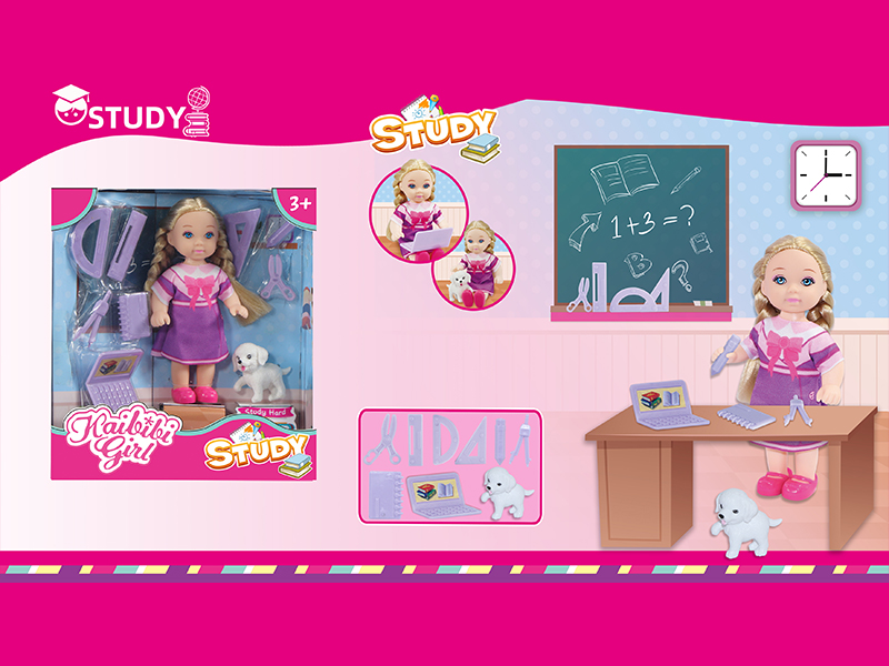 3.5 Inch Girl Doll Learning Set