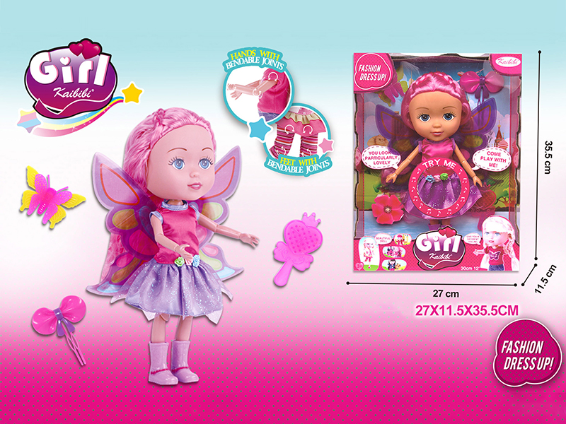 12 Inch Solid Joint Music Doll(Flower Fairy Theme)