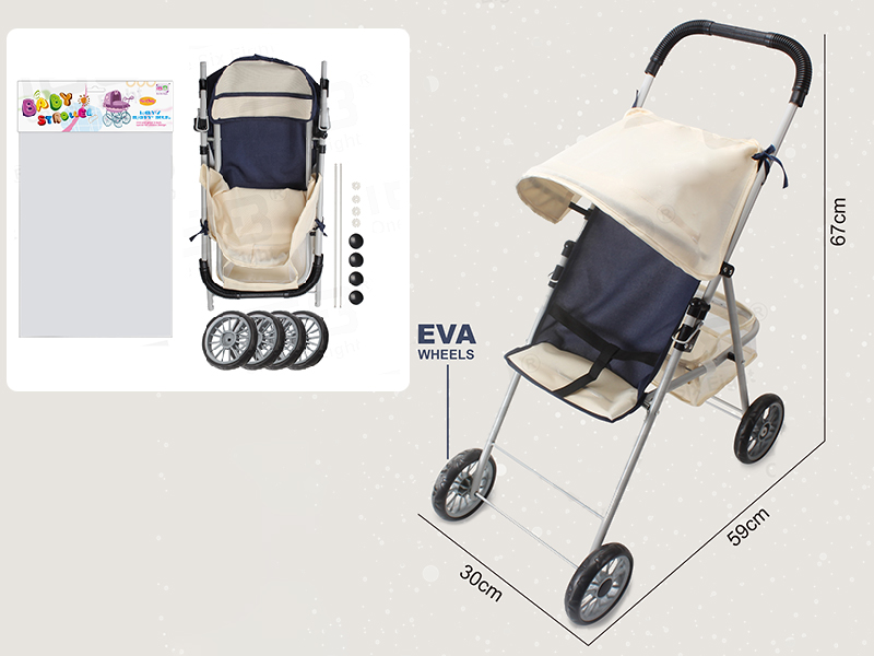 Doll Stroller (Bearing 50KG)EVA Wheel
