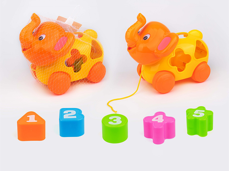 Building Blocks Elephant Pull Poy