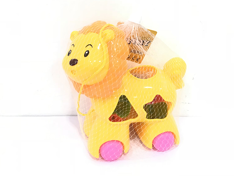 Building Blocks Cartoon Lion Pull Poy