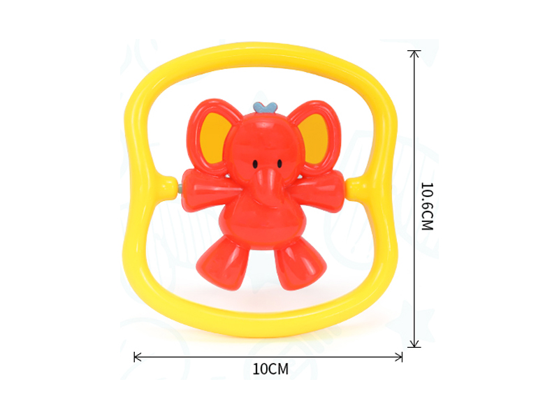 Elephant Circle Baby Rattle