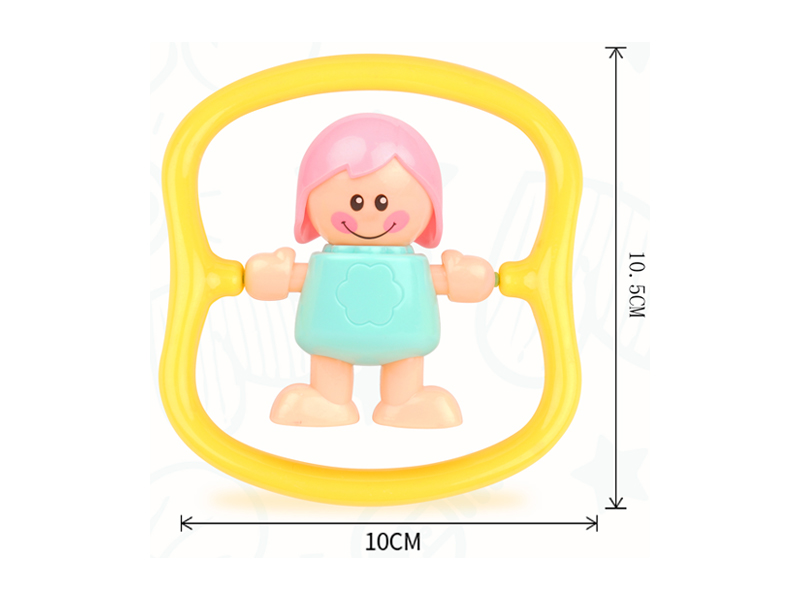 Girl Circle Baby Rattle