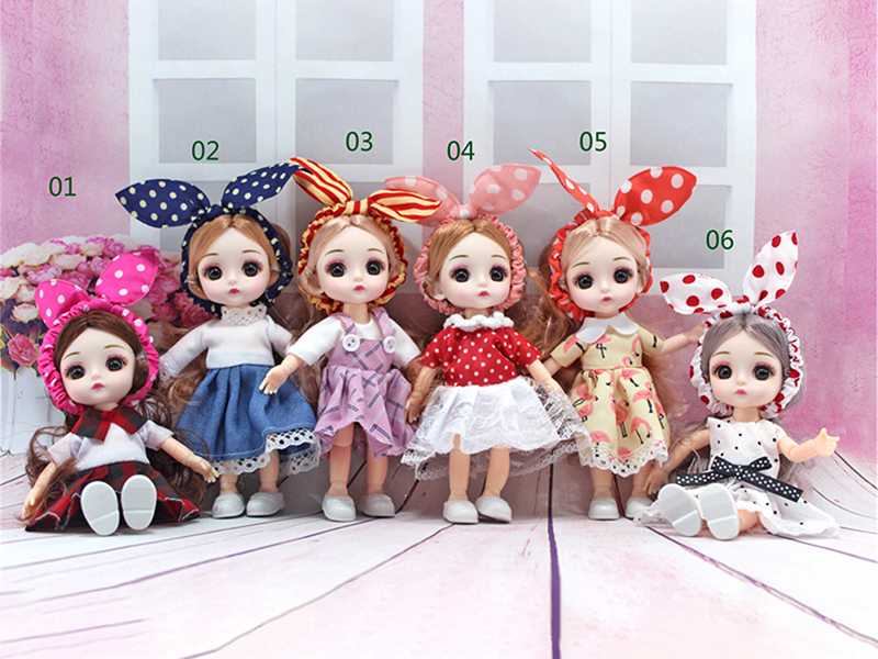 16cm 13-Joint 3D Eyes Doll