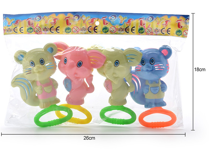 Cartoon Rattle 4pcs