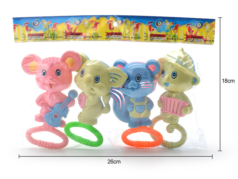 Cartoon Rattle 4pcs