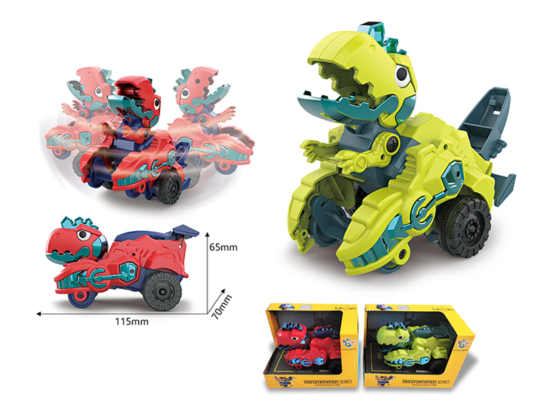 Friction Transformable Dinosaur Car