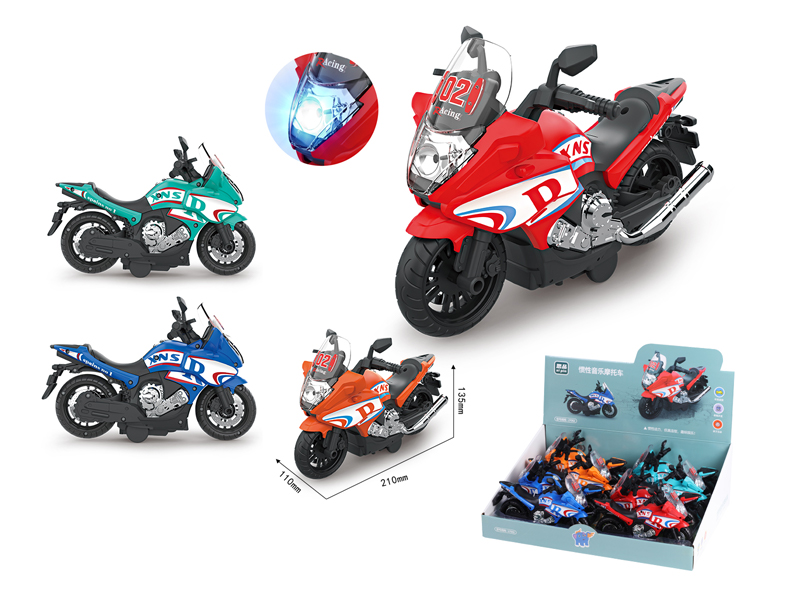 Friction Motorcycle With Music 8PCS