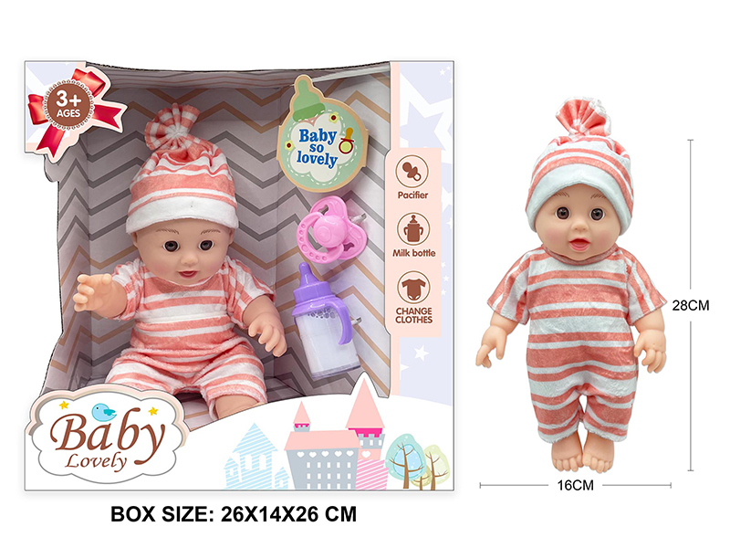 12 Inch Vinyl Doll With Accessories